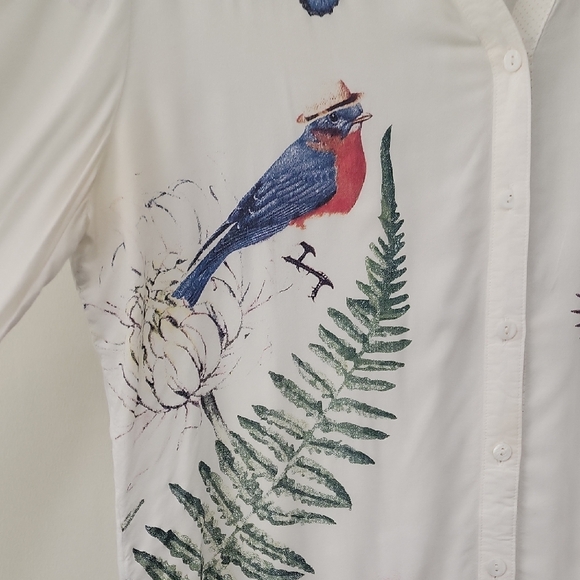 Desigual White Nature-Inspired Women's Blouse - Picture 5 of 16